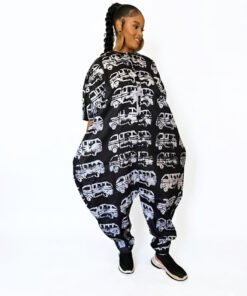 Midnight Voyager Adire Jumpsuit