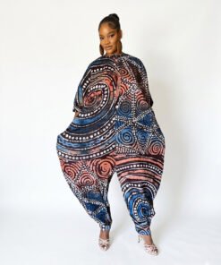 Ocean Spiral Adire Jumpsuit