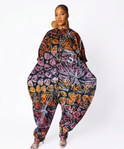 Alternative view of Sunset Mosaic Adire Jumpsuit